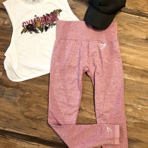 Gymshark dusky pink marl Vital seamless leggings